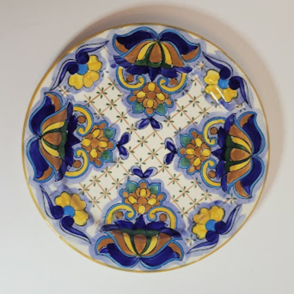 MAXCERA CORP "TERRA BELLA" HAND PAINTED REPLACEMENT PLATE 11.25"
